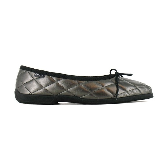 chausson ballerine noire femme fargeot barbara