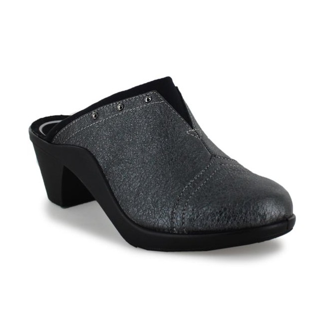 mules fermees cuir femme