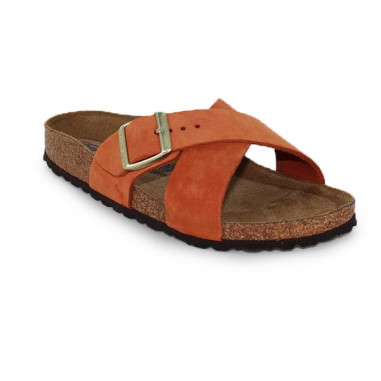 Mule en nubuck orange  Birkenstock Siena