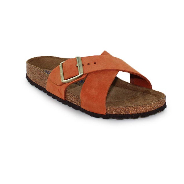 Mule en nubuck orange  Birkenstock Siena