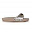 mule femme semelle bois Scholl Pescura Flat Gold