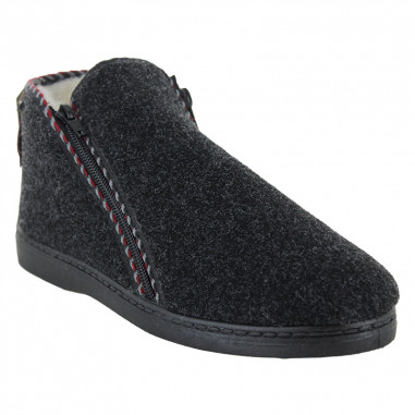 chaussons montant homme double zip fargeot  Zipla