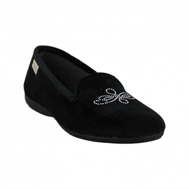 Chaussons noirs femme la maison de l'espadrille  6143