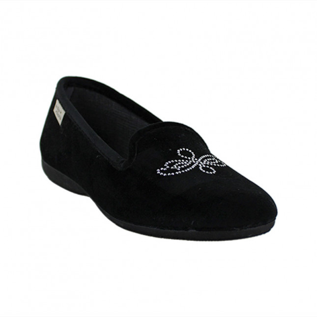 Chaussons noirs femme la maison de l'espadrille  6143