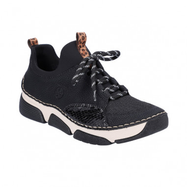 Chaussures noires femme rieker  Wildebuk 45913