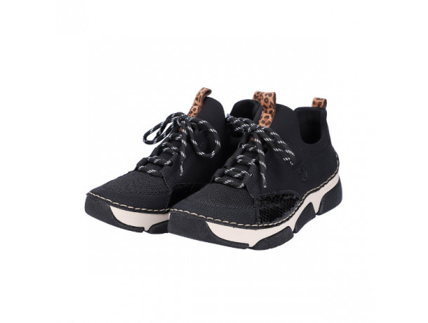 Chaussures noires femme rieker  Wildebuk 45913