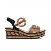 Sandales talon compensé femme RIEKER Eagle 68176