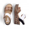 Sandales talon compensé femme RIEKER Eagle 68176