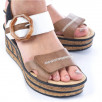 Sandales talon compensé femme RIEKER Eagle 68176