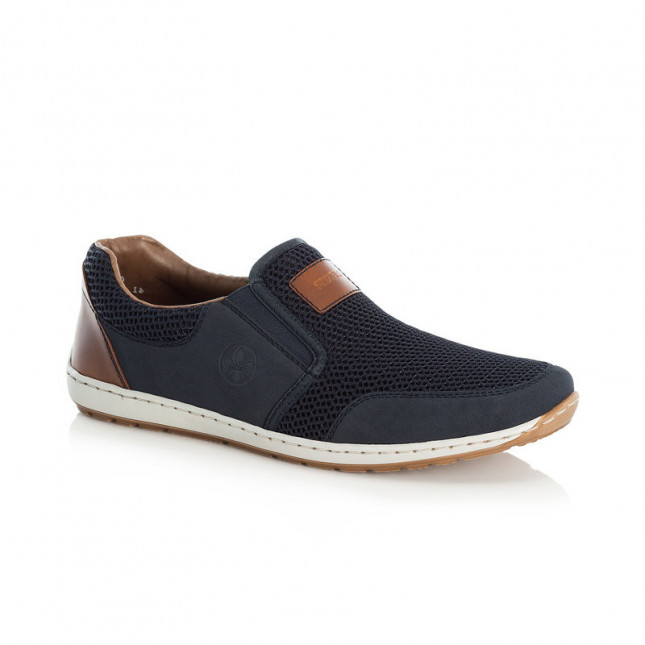 mocassin détente bleu homme rieker Amaretto 08869