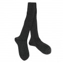 chaussettes hautes enfant laine et coton