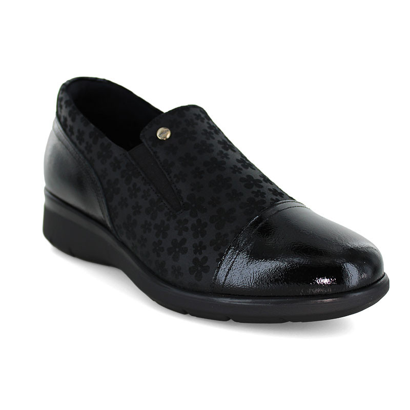 Hergos Pantoufles Femme Pour Pieds Sensibles Chausson Femme Hergos Granada H1357 Blanc Fleuri