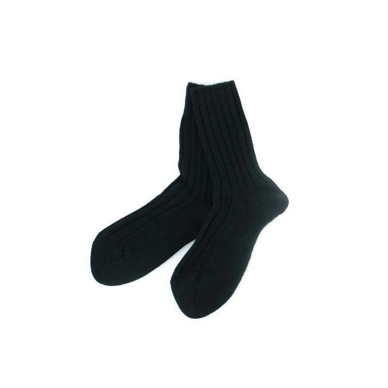 Chaussettes noires Dore Dore en laine mérinos et coton égyptien