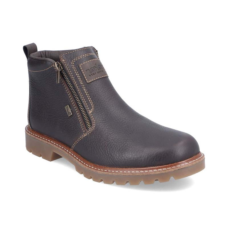Bottes D’hiver Rieker Pour Homme - Imperméables RiekerTEX, Semelle Amovible, Laçage + Zip