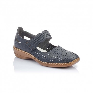 ballerine femme à velcro confortable RIEKER Maya 41399