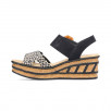 Sandales talon compensé femme RIEKER Eagle 68176