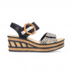 Sandales talon compensé femme RIEKER Eagle 68176
