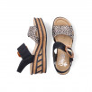 Sandales talon compensé femme RIEKER Eagle 68176