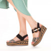 Sandales talon compensé femme RIEKER Eagle 68176