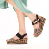 Sandales talon compensé femme RIEKER Eagle 68176