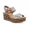 Sandales talon compensé femme RIEKER Eagle 68176