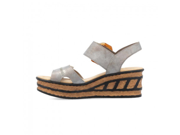 Sandales talon compensé femme RIEKER Eagle 68176