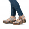Sandales talon compensé femme RIEKER Eagle 68176