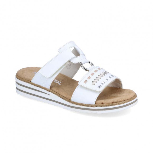 mule femme blanche confortable Rieker Alabama V0636