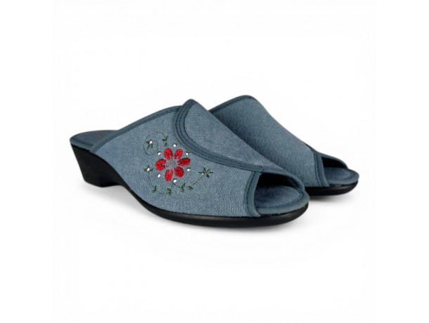 chausson mule femme ouverte a talon Sheila semelflex