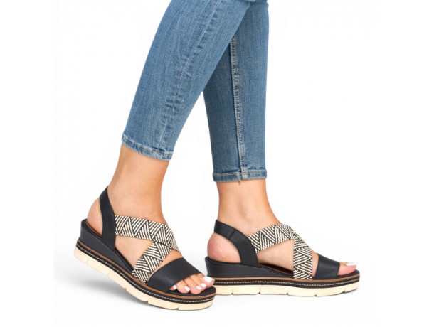 Sandales Femme talon Compensé Confortable REMONTE D2L54