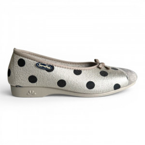 Chaussons Ballerines Femme En Velours Léopard - Semelle Confort Doublure Douce Fabriqués En Espagne