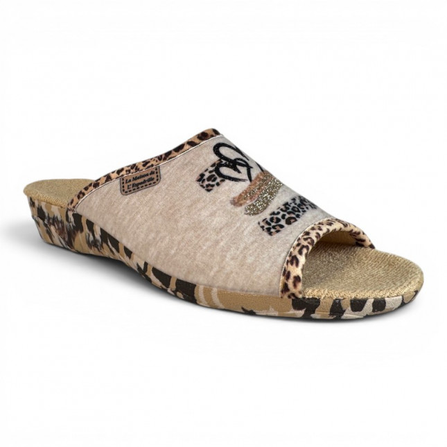 Chaussons mule femme bout ouvert confortable la maison de l'espadrille2101