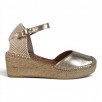 escarpin femme doré talon compensé la Maison de l'Espadrille Y151