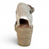 escarpin femme doré talon compensé la Maison de l'Espadrille Y151