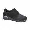 chaussures velcro noires pieds larges et sensibles femme Waldläufer 626K32